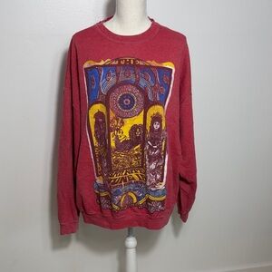 THE DOORS Red Graphic Crewneck Sweatshirt XL